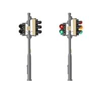 Evemodel 2 pezzi pista H0 1:87 modello a destra semaforo stradale pedonale e LED lampada veicolo