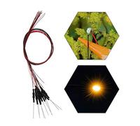 Evemodel 20 pezzi giallo SMD LED diodi luminosi diodi luminosi Micro Litz costruzione 0603 con cavo 20 cm 12 V decorazione bonsai