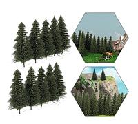 Evemodel 30pcs Modello di pini 8cm di Pino Verde Intenso per Il Layout della ferrovia in Scala Ho