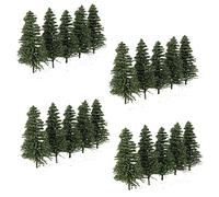 Evemodel 40 Pezzi di pini Modello 6,5 cm di Pino Verde Intenso per Il Layout della ferrovia in Scala TT