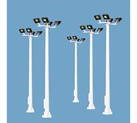 Evemodel 4pcs 1:150 Parco Giochi Lampioni Strada Quattro LED N Scala Plaza Lamppost 6cm Modello