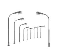 Evemodel 5 Pezzi 1:160 Modello Ferroviario Treno LED Lampada Post Luci stradali Scala