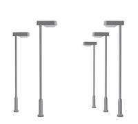 Evemodel 5 pezzi modello lampada pista N 1:160 illuminazione marciapiede strada paesaggistica (bianco freddo)