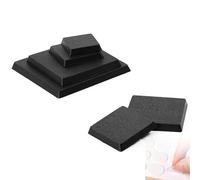Evemodel Basi rettangolari quadrate in plastica nera di dimensioni miste per giochi da tavolo giochi di guerra per giochi di guerra in miniatura (40 pezzi quadrati)