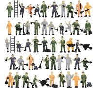 Evemodel P8710 50pcs 1:87 HO Scala Ferroviaria Modello Operaio Ben Dipinto Figure con Secchio e Scala Miniatura 2cm Alta Persone Piccolo Mondo