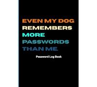 Even My Dog Remembers More Passwords Than Me: A Retro-Style Internet Password Logbook | Organizer & Tracker | 440 Entries | 5.8” x 8.3”