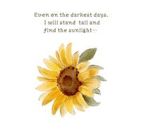 Even on the darkest days, I will stand tall and find the sunlight…