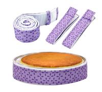Even Pan Strip | 4pcs Cotton Heat Insulation Cake Wraps | Adjustable Reusable Moist Cloth Strips For Even | For Home Kitchen Bakery Cake Shop Class Studio Prevent Crowning Level T