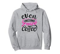 Even Unicorns Need Coffee Felpa con Cappuccio