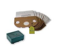 eVendix Set di filtri compatibili con Vorwerk Tiger/Folletto 251, 252: 10 sacchetti per aspirapolvere + 1 sistema di filtraggio attivo