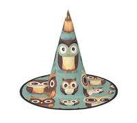 Evengigy Animale Cartoon Gufi Carino Stampa Halloween Cappello divertente Strega Cappello pieghevole copricapo Cosplay Decor personalizzato 1 pezzo