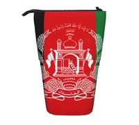 Evengigy Astuccio carino con stampa bandiera dell'Afghanistan con cerniera supporto regolabile portamatite divertente borsa per il trucco, Nero , Taglia unica, Organizer per borse