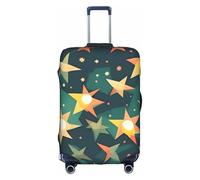 Evengigy Atomic Stars - Copertura per valigia, con stampa retrò e stelle, adatta per bagagli da 45,7 a 81,7 cm, bianco, XL