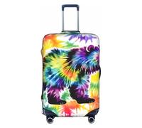 Evengigy Bear Dancing - Copertura per bagagli con stampa tie dye, protezione da viaggio, adatta per bagagli da 45,7 a 81,7 cm, bianco, M