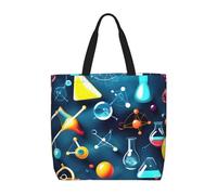 Evengigy Borsa tote con stampa astratta scienza chimica e tasca interna con cerniera per donne signora, borsa per la spesa riutilizzabile da viaggio