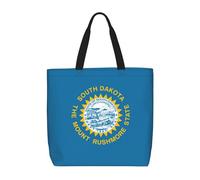 Evengigy Borsa tote con stampa bandiera del Sud Dakota e tasca interna con cerniera per donne da donna, borsa per la spesa riutilizzabile da viaggio