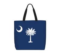 Evengigy Borsa tote con stampa bandiera della Carolina del Sud e tasca interna con cerniera per donna da donna, borsa per la spesa riutilizzabile da viaggio