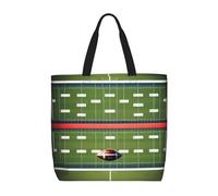 Evengigy Borsa tote con stampa campo da football americano e tasca interna con cerniera per donne da donna, borsa per la spesa riutilizzabile da viaggio