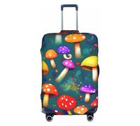 Evengigy Bright Funghi Arti Stampa Bagaglio Copertura Valigie Copertura di Viaggio Protector Baggage Fit 45-81 Pollici Bagagli, bianco, L