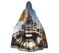 Evengigy Cityscape Parigi Torre Eiffel Francia stampa donne uomini adulti Halloween mantello con cappuccio mantello con cappuccio mantello cosplay mantello uniforme