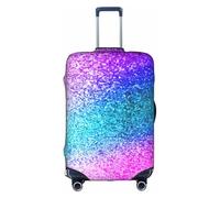 Evengigy Copertura per bagagli con paillettes glitterate e stampa a pois, protezione da viaggio, adatta per bagagli da 45,7 a 81,7 cm, bianco, M