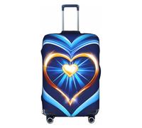 Evengigy Copertura per bagagli con stampa a cuore blu cielo per bagagli da 45,7 a 81,7 cm, bianco, XL