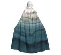 Evengigy Entro le maree stampa Adulti Halloween Mantello con cappuccio, grande mantello con cappuccio Cosplay Mantello Uniforme Donne Uomini