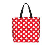 Evengigy Graziosa borsa tote con stampa a pois e tasca interna con cerniera per donna da donna, borsa per la spesa riutilizzabile da viaggio