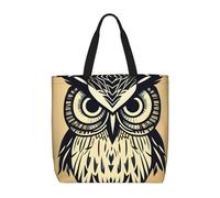 Evengigy Simpatica borsa tote con stampa gufo e tasca interna con cerniera per donne signora, borsa per la spesa riutilizzabile da viaggio