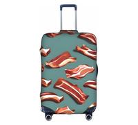 Evengigy Streaky Bacon Pattern Stampa Bagagli Copertura Valigia Copertura di Viaggio Protector Baggage Fit 45-81 Pollici Bagagli, bianco, M