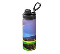 Evening Rainbow - Borraccia termica sportiva da 510 ml, in acciaio inossidabile, stampa completa, adatta per esterni, pendolarismo, sgabello da campeggio