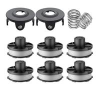 EVENLINKICS Bobina di filo per decespugliatore, 195858-1/196146-9 Tap&Go, compatibile con Makita Batterie 18 V DUR181/RF/Z. (6 bobine di fili + 2 molle + 2 coperture per tagliaerba + 2 tagliaerba)