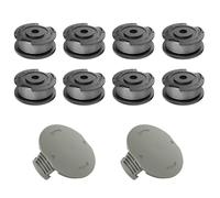 EVENLINKICS Bobina di filo per tagliaerba a batteria Bosch EasyGrassCut 18 23 26 SL, sostituibile con bobina di ricambio F016800569. ((8 bobine di filo,2 copertura per tagliaerba))