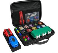 Evenoonest Custodia portatile per giroscopio | Scatola portaoggetti da 32 x 22 x 9 cm con 9-15 scomparti e cinghia da polso, contenitore in ABS resistente per giochi di