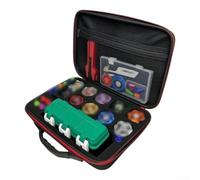 Evenoonest Custodia portatile per giroscopio | Scatola portaoggetti da 32 x 22 x 9 cm con 9-15 scomparti e cinghia da polso, contenitore in ABS resistente per giochi di