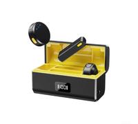 Evenoonest Set doppio microfono wireless per Insta360 X5 | e per Go for Ultra, per accoppiamento istantaneo registratore audio con clip magnetiche, costruzione ABS portatile per la