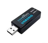 Evenoonest USB2RIG - Connettore USB per scheda audio Kenwood | per Yaesu per radio Icom, adattatore audio ABS con trasmissione chiara, design compatto per operazioni radio sul campo e a