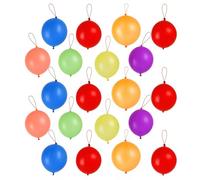 Event Decor Shop 50 palloncini grandi per bambini, spessi 30 cm, rimbalzanti con corda elastica, colori assortiti, facili da gonfiare per sacchetti per feste e giochi per bambini