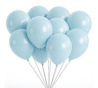 Event Decor Shop Palloncini a elio color pastello, 25,4 cm, per anniversario, compleanno, baby shower, decorazioni festive, forniture per eventi per bambini, blu, 100 pezzi