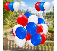 Event Decor Shop Palloncini a tinta unita a tema Union Jack, 25,4 cm, per feste di strada, eventi comunitari e decorazioni a tema britannico, 300 pezzi