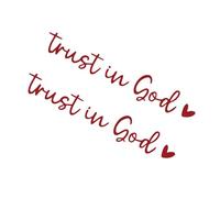 Eventerde Adesivi per specchietto retrovisore - Fidati di Dio, 2 adesivi per auto - e decalcomanie per mamma, papà, colleghi, famiglia, amici