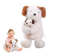 Eventerde Cane in peluche, cane di peluche di peluche | cane di peluche che tiene un animale per cucciolo in peluche, simpatico ornamento interno lenitivo compagno morbido per figli,