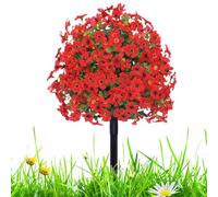 Eventerde Cespugli Artificiali | Topiaria Artificiale - Alberi Palline Viola Resistente ai UV e Intemperie 58 cm Fiori per Cimitero Veranda Giardino Patio Porta d'ingresso