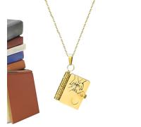 Eventerde Collana per ragazza, collana con libro d'amore per ragazza, ciondolo apribile in acciaio inossidabile, per San, Natale, compleanno, laurea, regalo per la casa, San, Se
