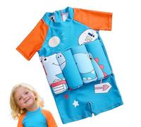 Eventerde Costume da bagno galleggiante per bambini - Costume da bagno per ragazzi e ragazze con bracciale galleggiante, gilet da nuoto galleggiante, anti anti spruzzi, ad asciugatura rapida, per