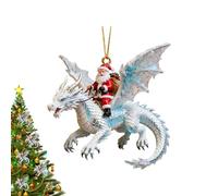 Eventerde Decorazioni natalizie Santa | Decorazione 2D di Babbo Natale su Dragon Volant,Ornamento per albero di Natale, decorazione di feste per la casa della parete, finestra zaino per celebrazione