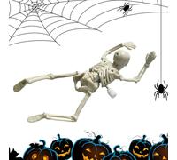 Eventerde Giocattolo scheletro meccanico per bambini, decorazione scheletro Halloween con caricatore, statuette terribili, decorazioni per la casa, adatte per ufficio, salotto, camera da letto e