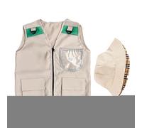 Eventerde Kit di esplorazione per spogliatoio Lavabile con Cappello per Tutti-Piccoli, Costumi per Escursionismo, Caccia al Tesoro, Giungla, Festa, Visita, Natura Selvaggia, Zoo, Ranch