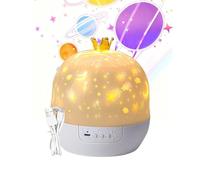 Eventerde Proiettore Di Luce Notturna A Stelle, Luce Notturna Portatile Con Musica, Proiettore Del Cielo Rotante A 360 Gradi, Per La Camera Dei Bambini, Asilo, Da Parete, Per Il Sonno E La Nanna