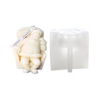 Eventerde Stampo in Silicone per Babbo Natale - Stampi per Candele da Tavolo Decorative Natalizie | Simpatici stampi in Silicone Natalizi Stampo per Candele Fatto a Mano, Stampo in Silicone